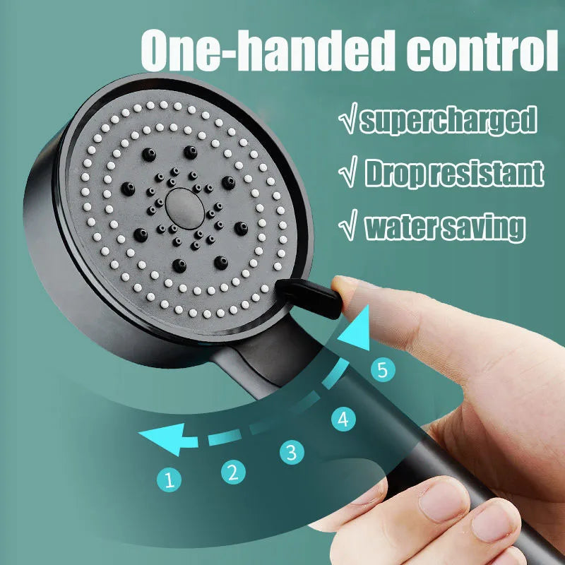 5-Mode High-Pressure Water Saving Handheld Shower Head - 1
