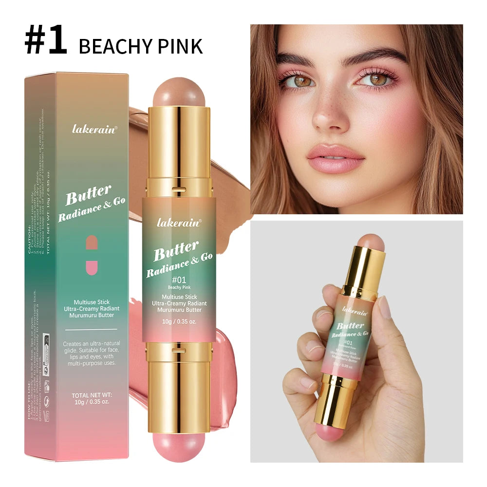 2-in-1 Double-Ended Bronzer and Blush Makeup Stick