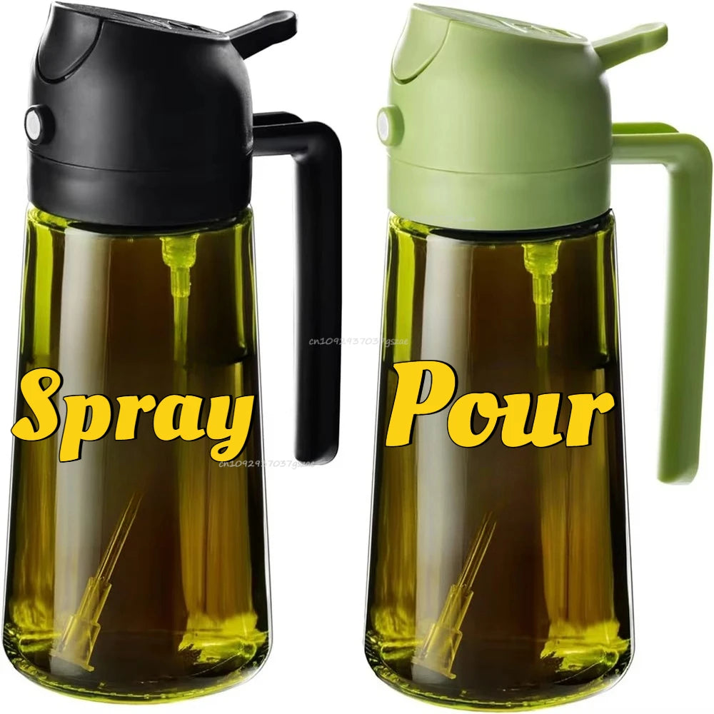 2-in-1 Dual Action Oil Spray and Pour Dispenser for Cooking