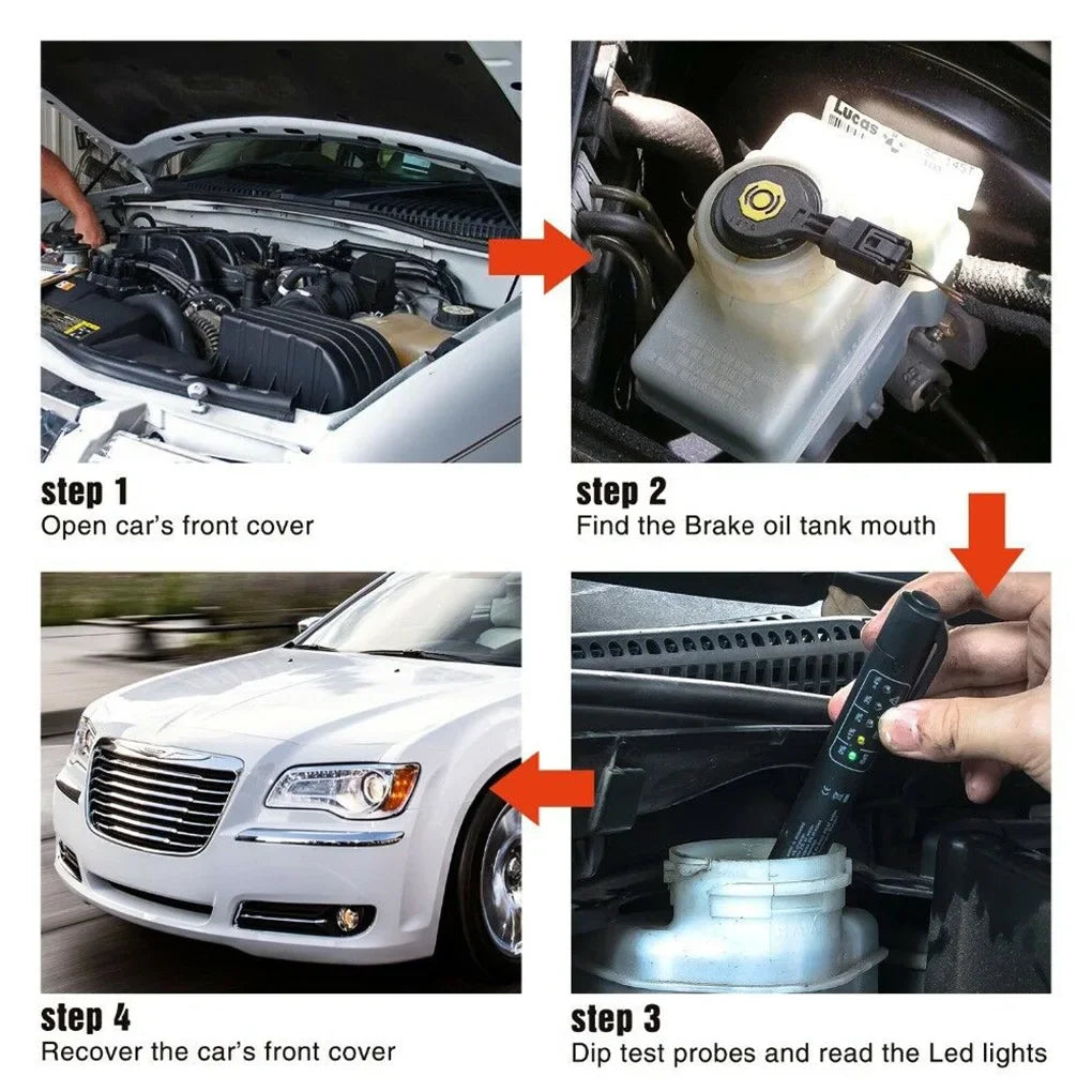 Digital Brake Fluid Moisture Tester Pen for Car Maintenance - 13