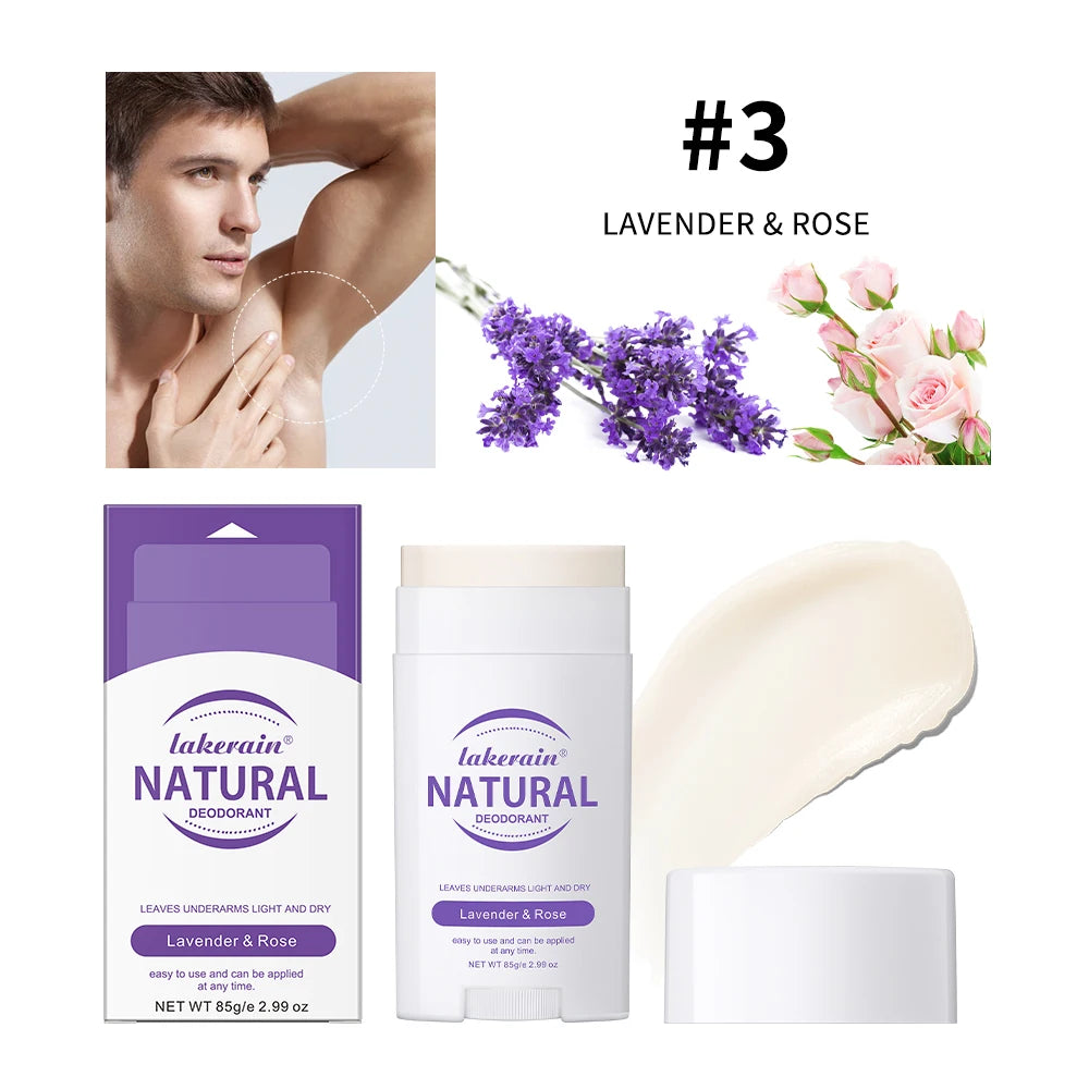 Natural Long-Lasting Solid Deodorant Stick for Freshness