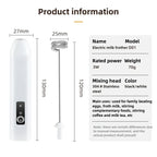 Wireless Handheld Electric Milk Frother and Coffee Mixer