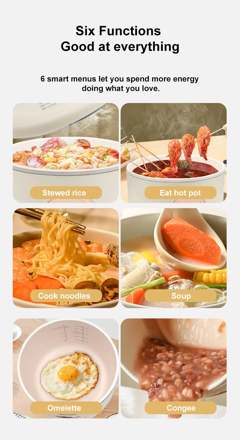 Portable Electric Multi-Cooker for Dorms and Travel