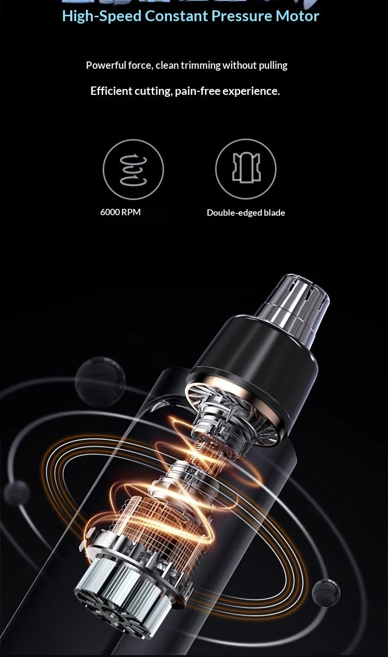 Electric Rechargeable Nose and Ear Hair Trimmer