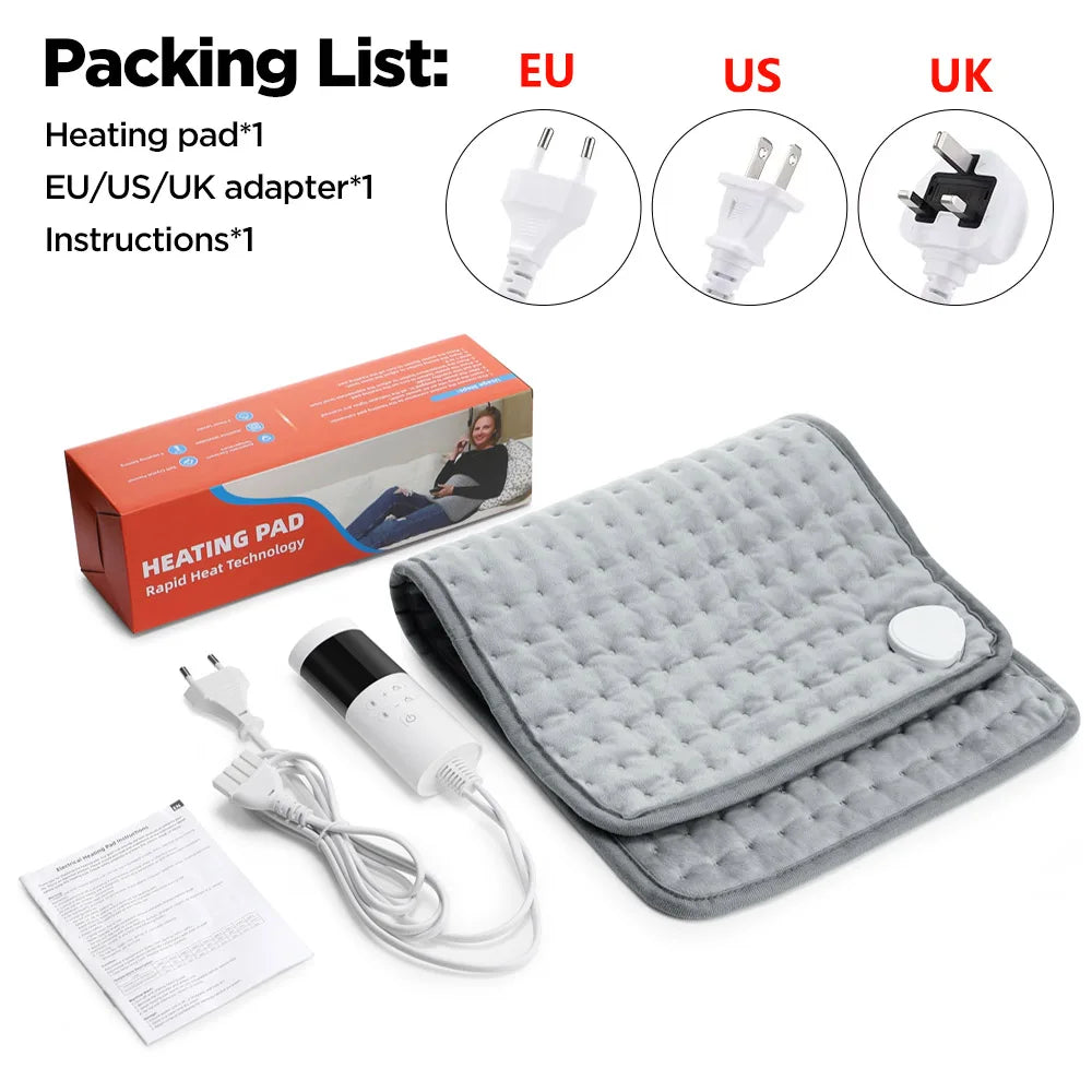 Electric Heating Pad for Pain Relief and Body Warming