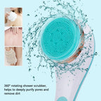 Electric Rechargeable Long Handle Body Scrubbing & Exfoliating Brush