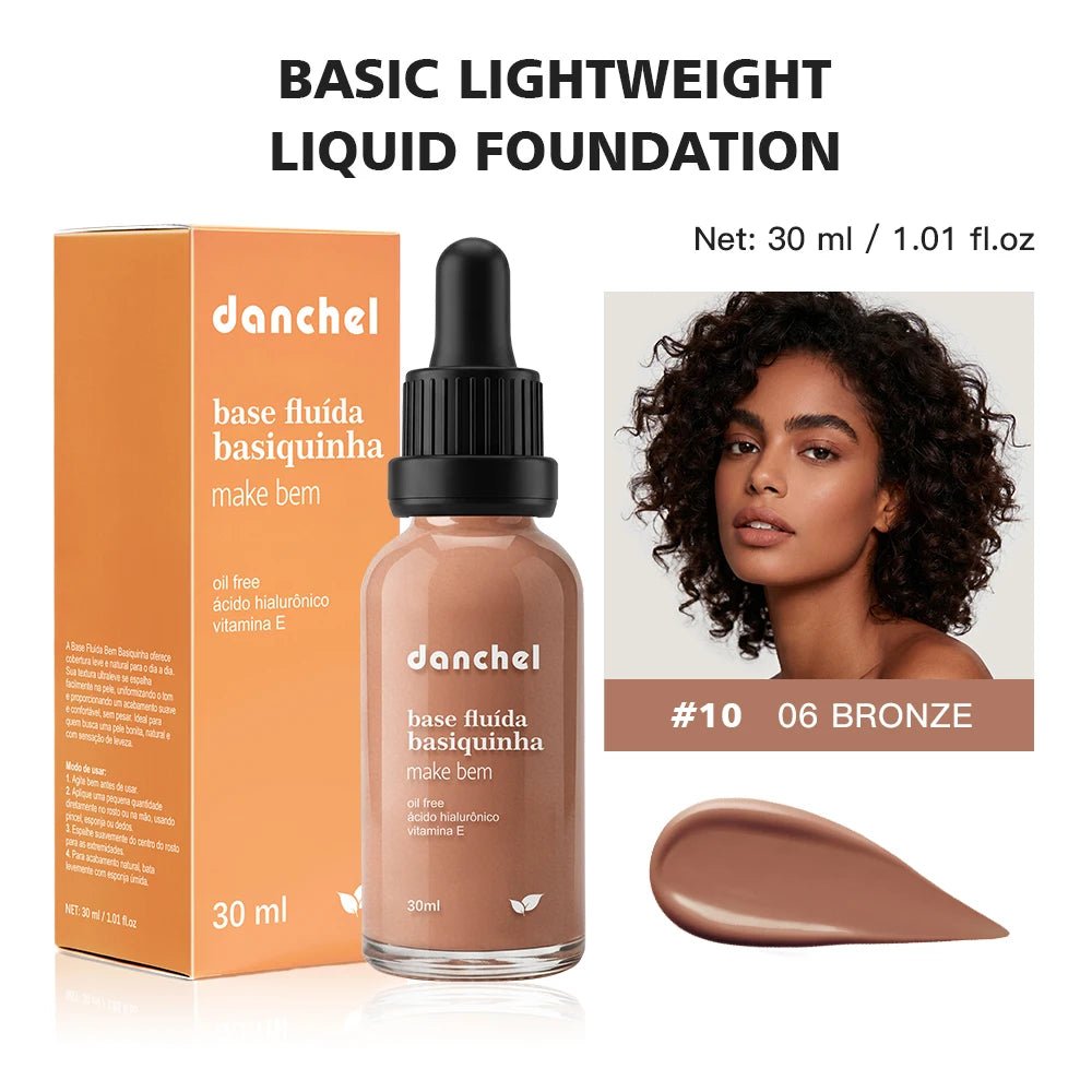 Matte Lightweight Liquid Foundation for Flawless Poreless Skin
