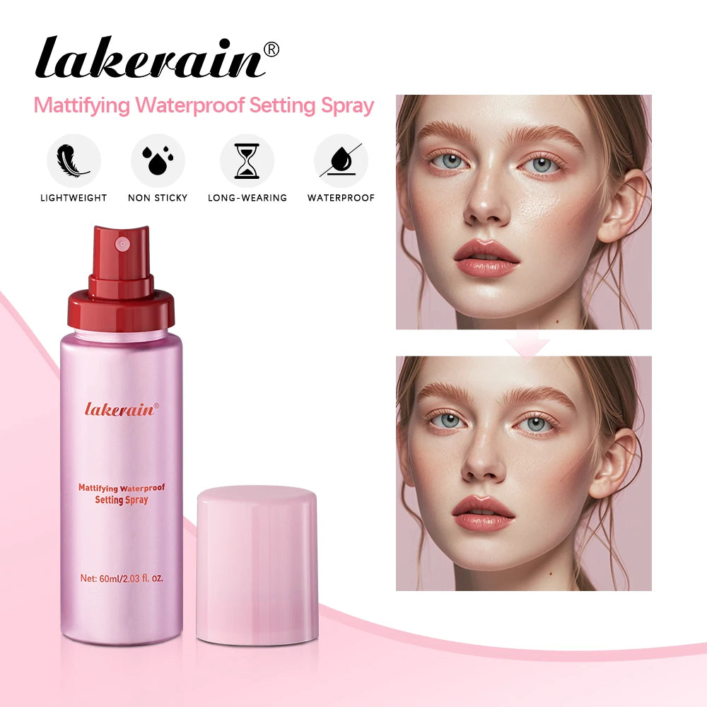 Mattifying Waterproof Makeup Setting Spray for Long-Lasting Wear