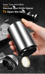 Automatic Stainless Steel Push-Down Beer Bottle Opener