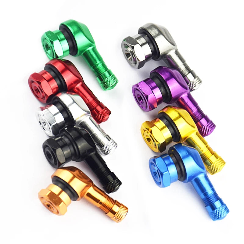 90 Degree Motorcycle Tire Valve Stems for Easy Pressure Checks - 4