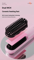 Fast-Heating Cordless Ionic Hair Straightener Brush