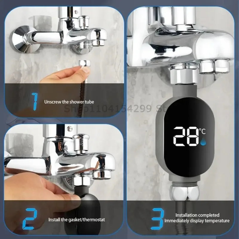 Digital LED Shower Water Temperature Thermometer