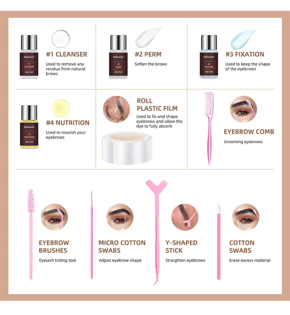 Professional Semi-Permanent Eyebrow Lamination Lifting Kit