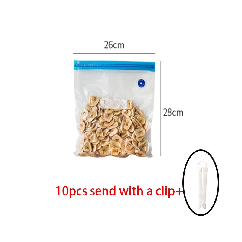 Reusable Vacuum Food Storage Bags for Kitchen