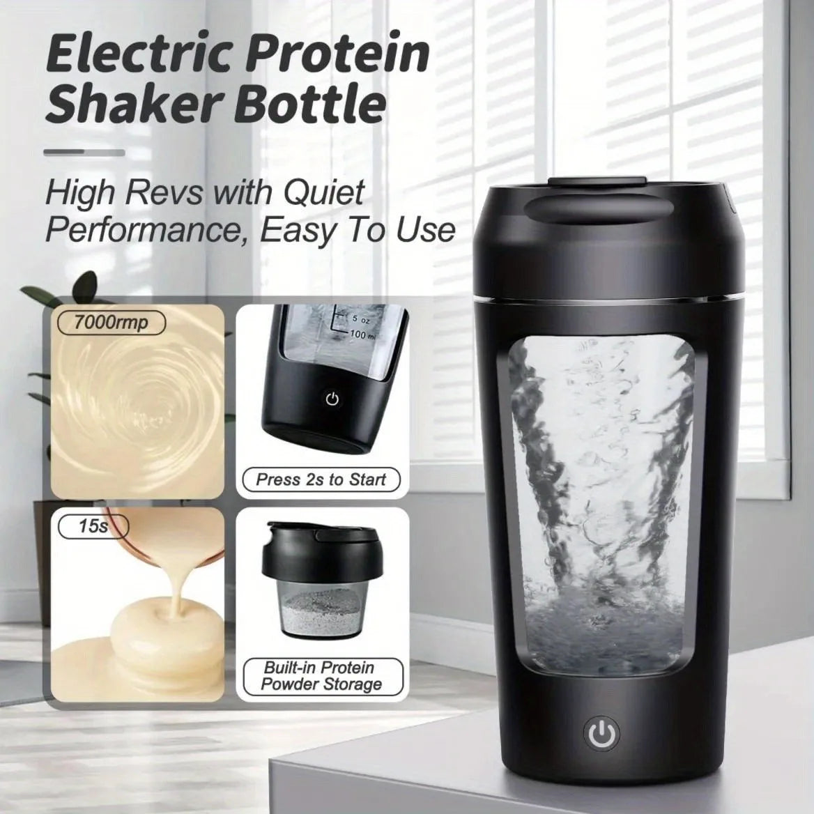 Electric Protein Shaker Bottle for Fitness and Gym