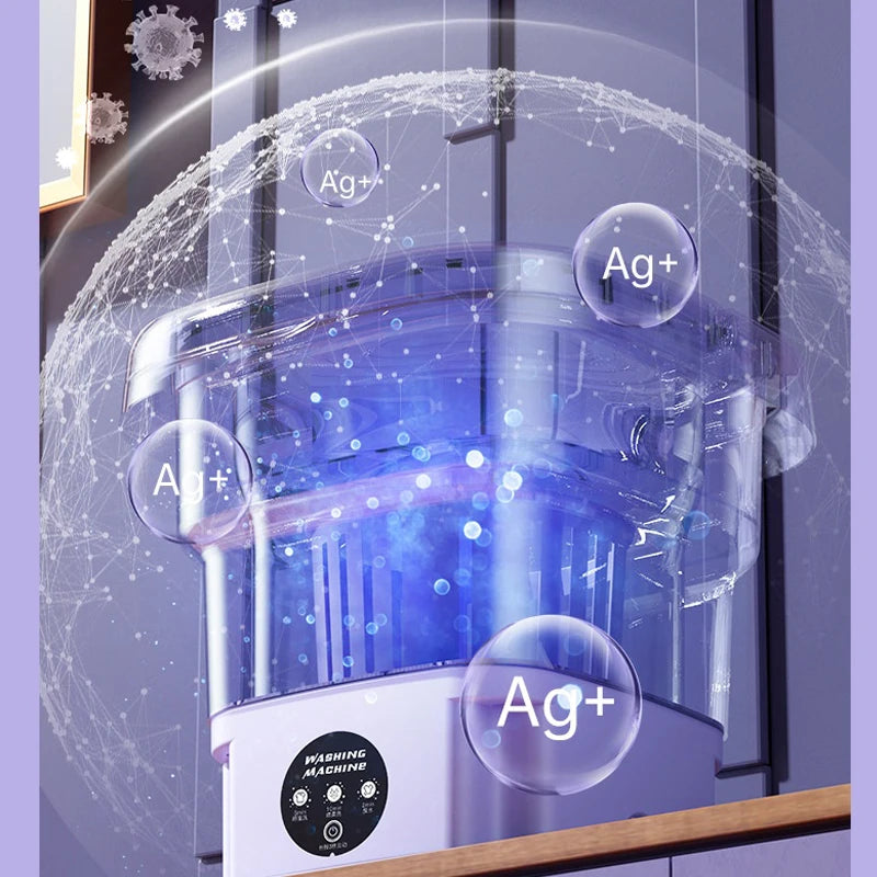 Portable Folding Washing Machine for Underwear and Socks