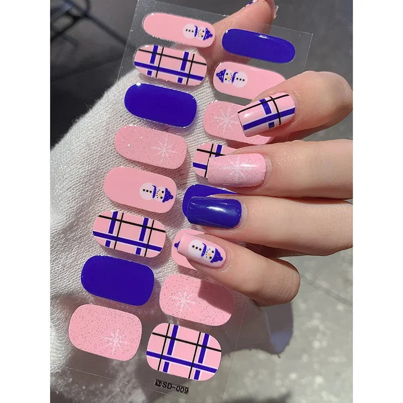 Christmas Snowflake Gel Nail Art Stickers