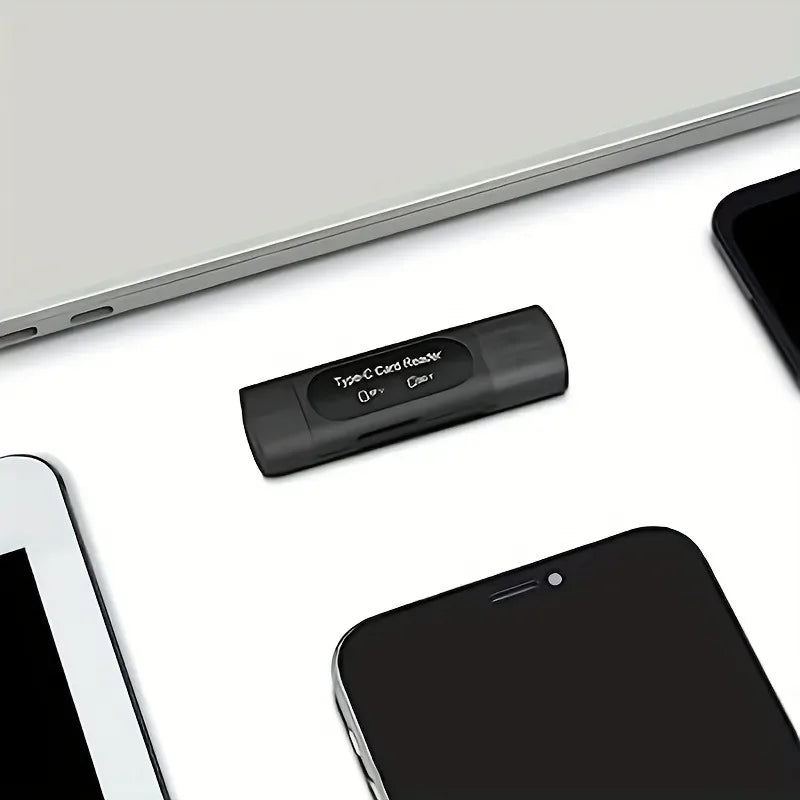 4-in-1 USB 3.0 and Type-C Memory Card Reader
