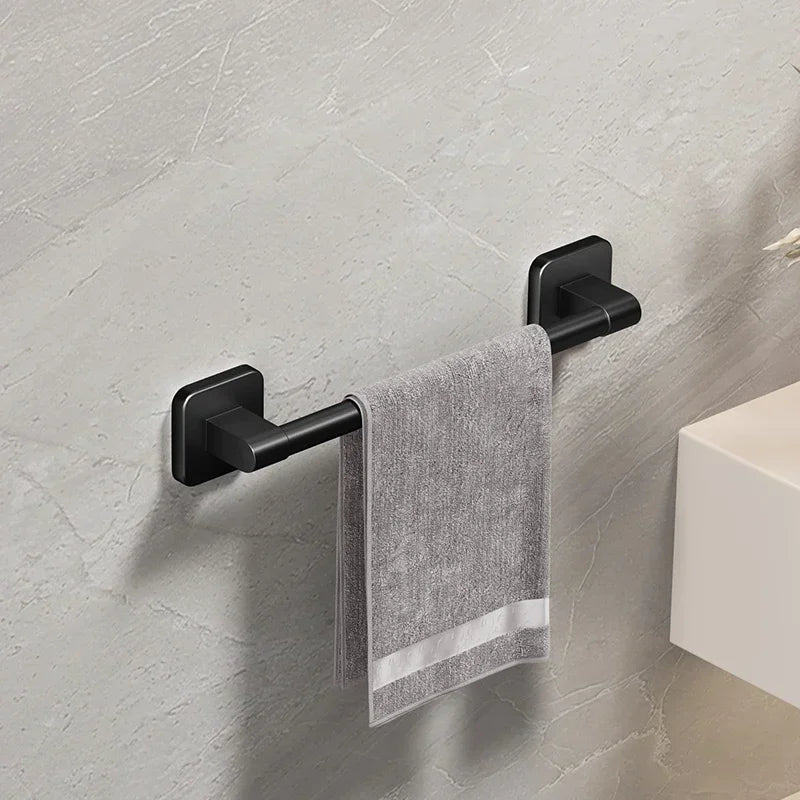 Wall Mounted Adhesive Towel Rack for Bathroom and Kitchen - 13