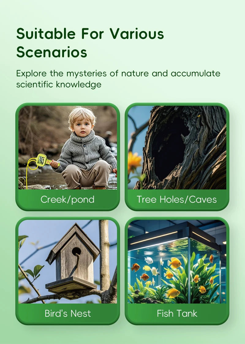 HD Borescope Inspection Camera for Kids Nature Exploration