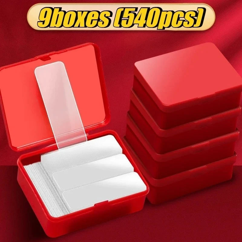 Heavy-Duty Transparent Reusable Nano Adhesive Tape Pads - 24