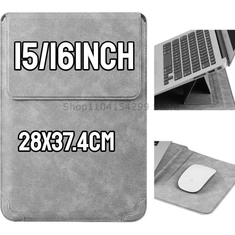 3-in-1 Foldable Laptop Sleeve with Stand and Mouse Pad