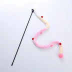 Interactive Plush Cat Teaser Wand Toy