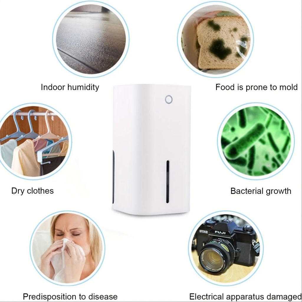 Compact Portable Dehumidifier for Home and Office