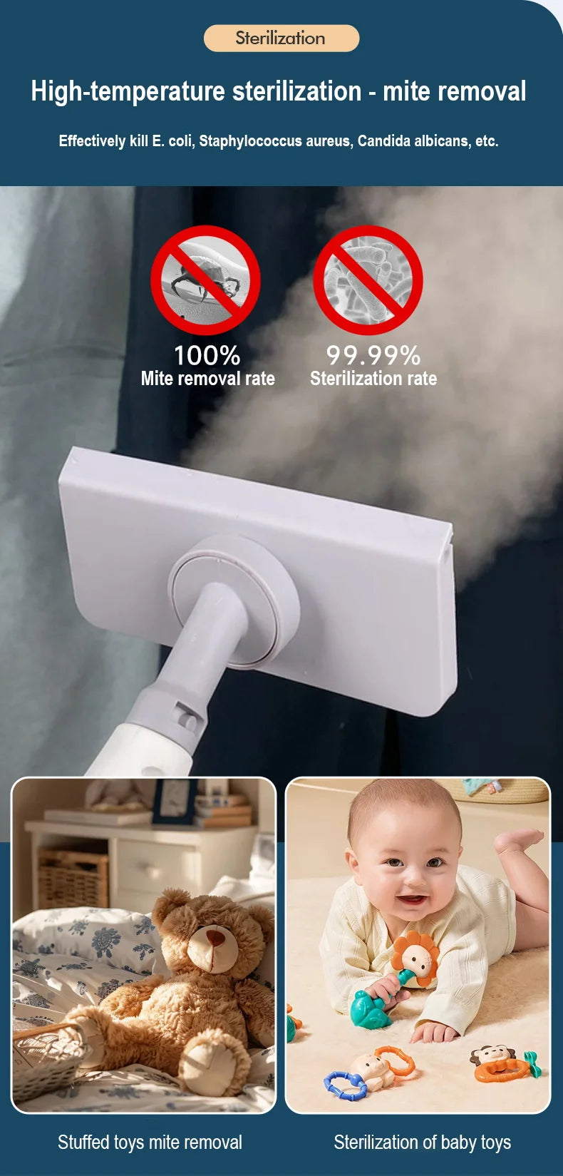 Portable Handheld High-Pressure Steam Cleaner for Home and Auto - 14