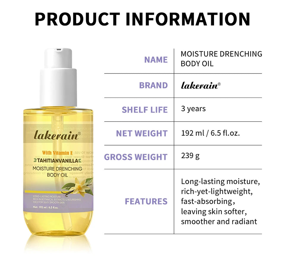 Moisture Drenching Vanilla Body Oil for Glowing Skin - 17