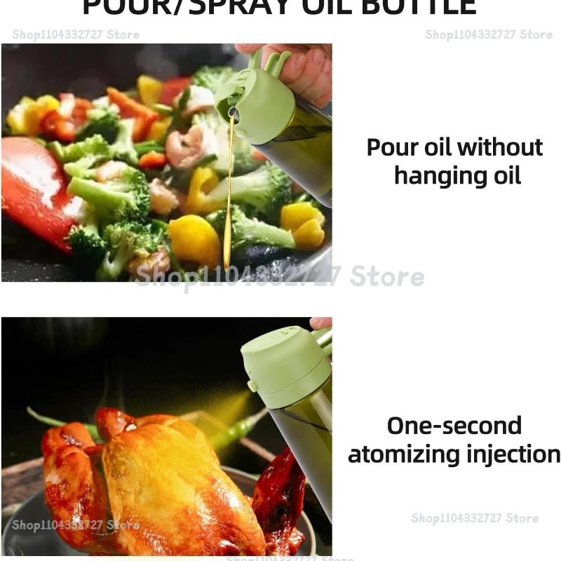 2-in-1 Olive Oil Dispenser and Cooking Spray Bottle