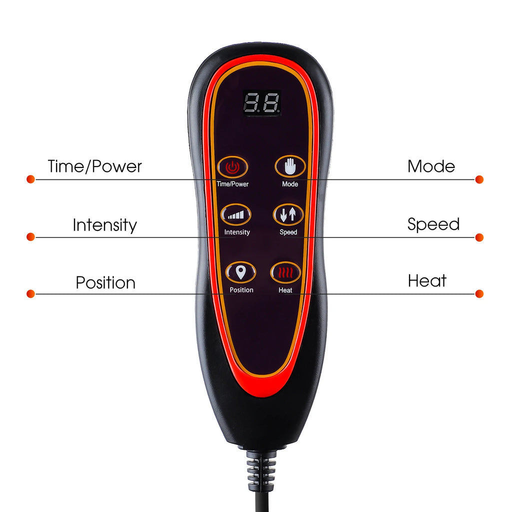 Full-Body Electric Heated Massage Chair Cushion for Home and Car