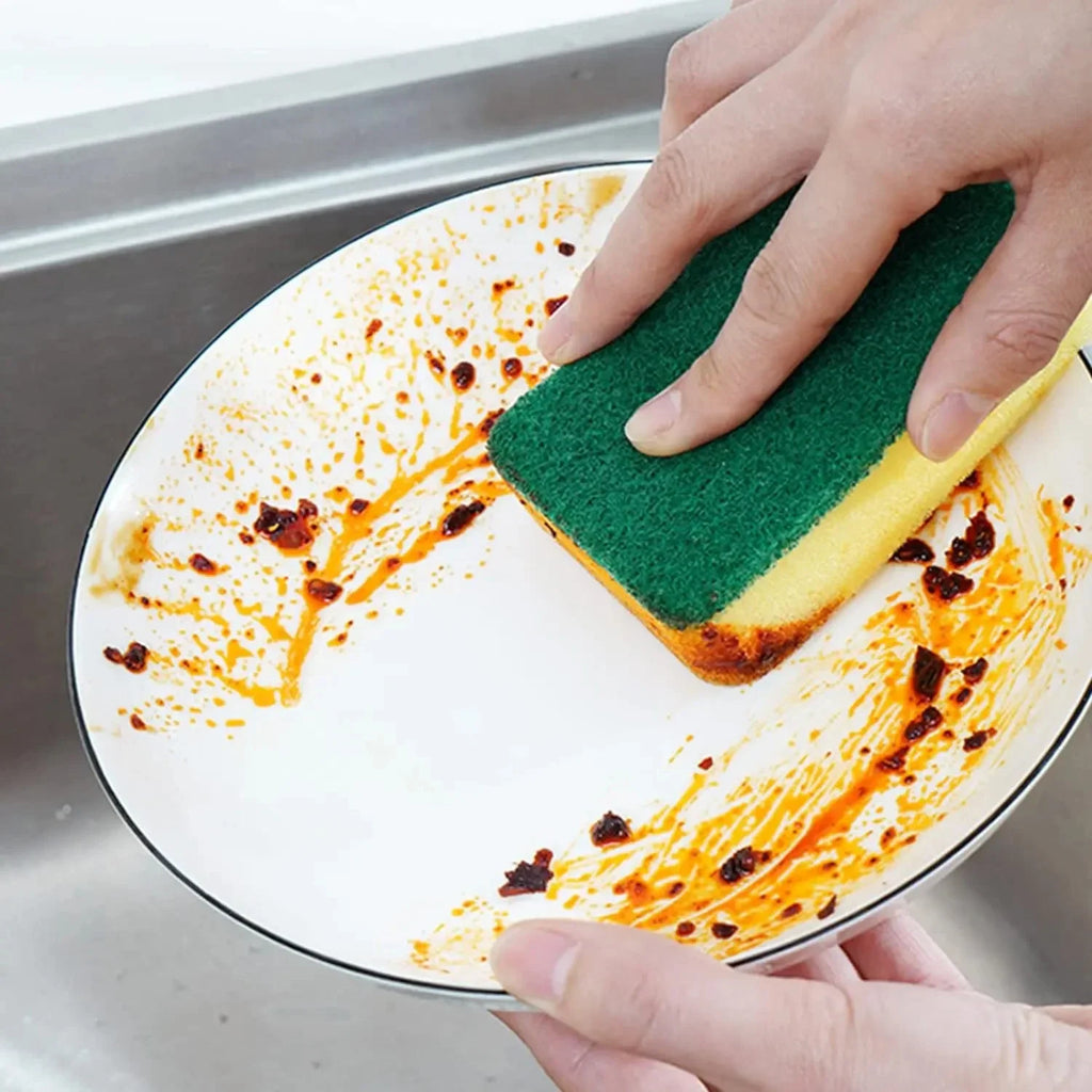 Heavy-Duty Double-Sided Kitchen Cleaning Sponge