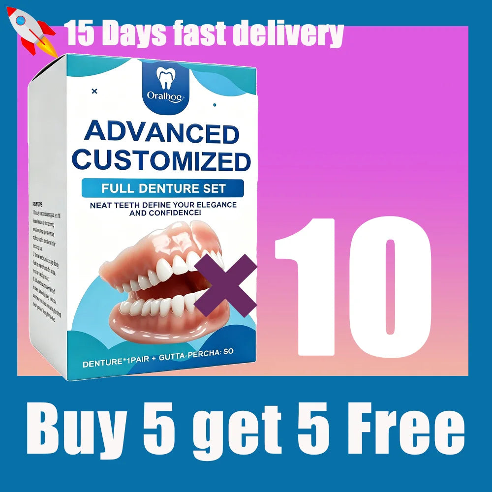 Realistic Temporary Denture Set for Confident Smile