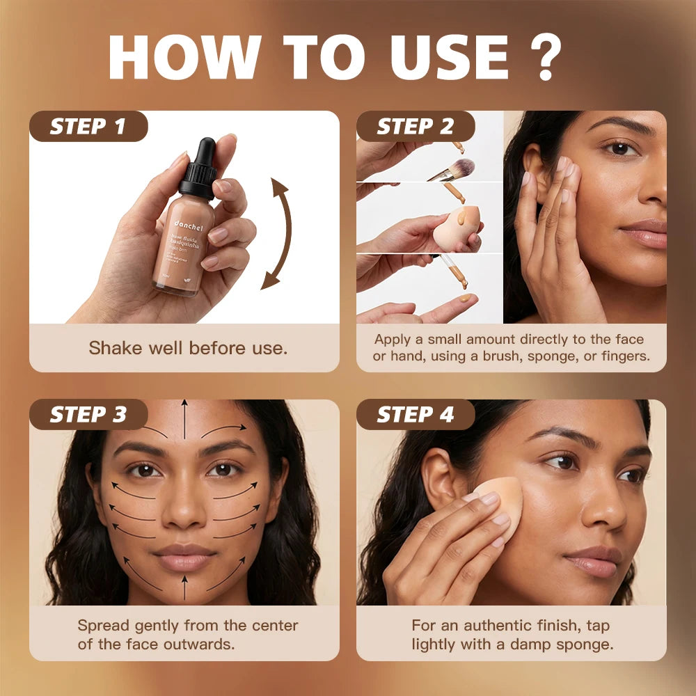 Matte Lightweight Liquid Foundation for Flawless Poreless Skin
