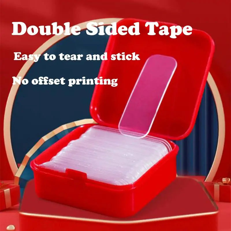 Heavy-Duty Transparent Reusable Nano Adhesive Tape Pads