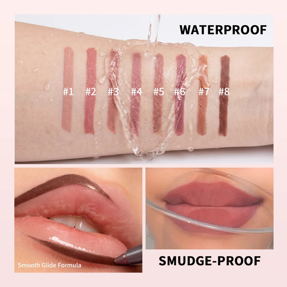 Waterproof Long-Lasting Matte Lip Liner Pencil - 6