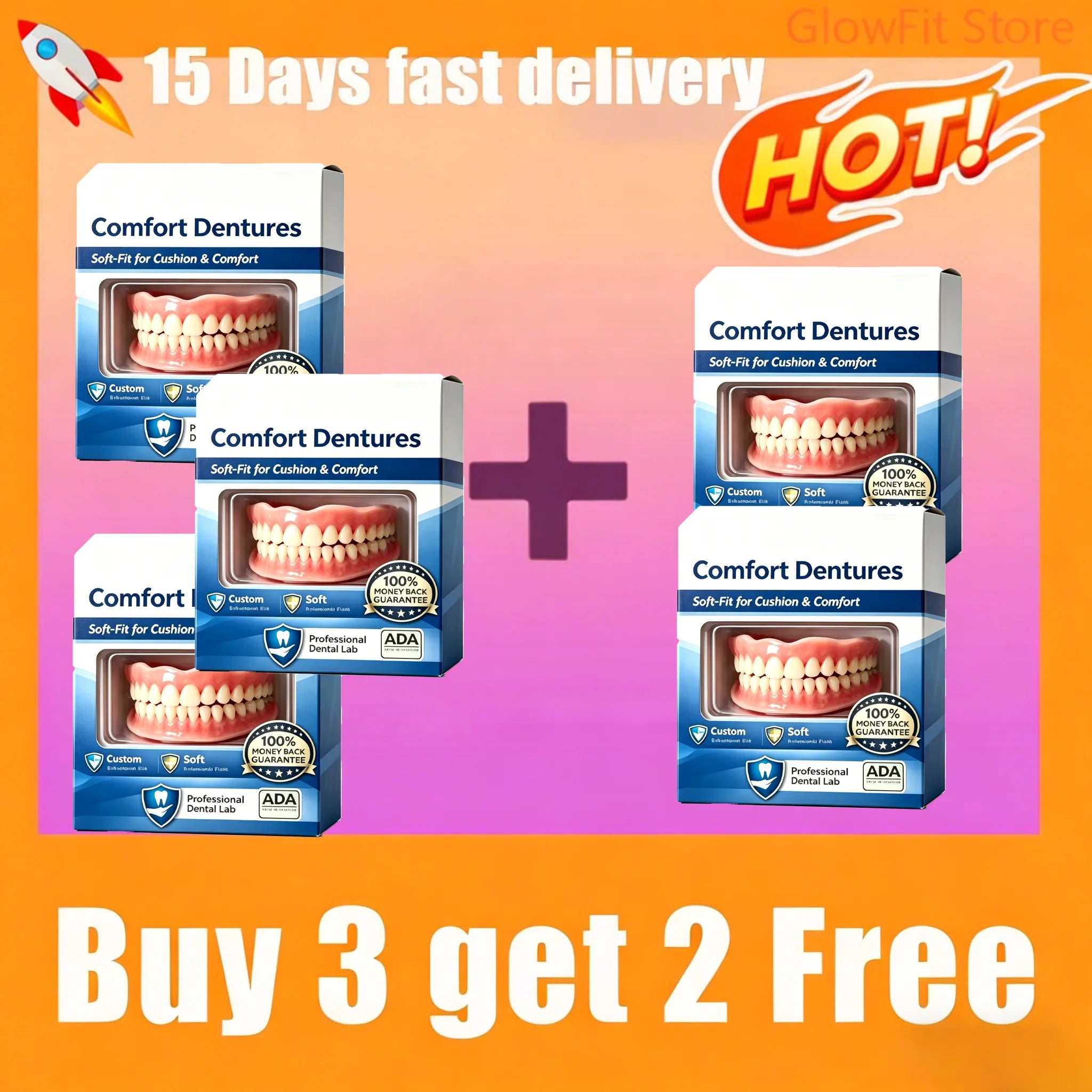 Flexible Silicone Denture Set for Natural Smile - 11