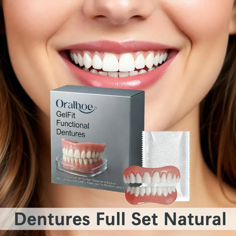 Temporary Realistic Denture Set for Instant Smile Transformation