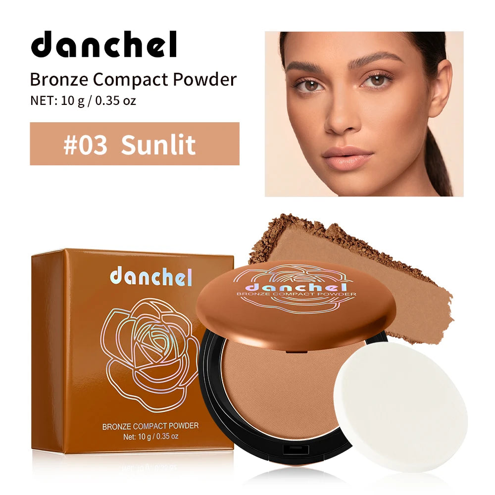 Matte Bronze Pressed Powder for Facial Contouring and Setting - 22