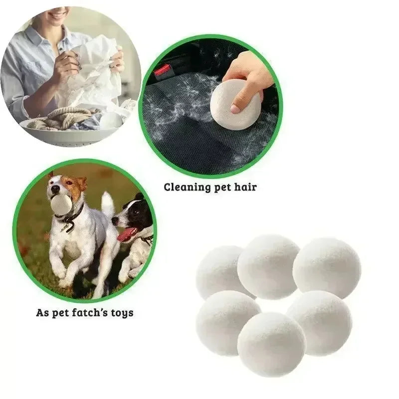 Reusable Wool Dryer Balls for Natural Fabric Softening