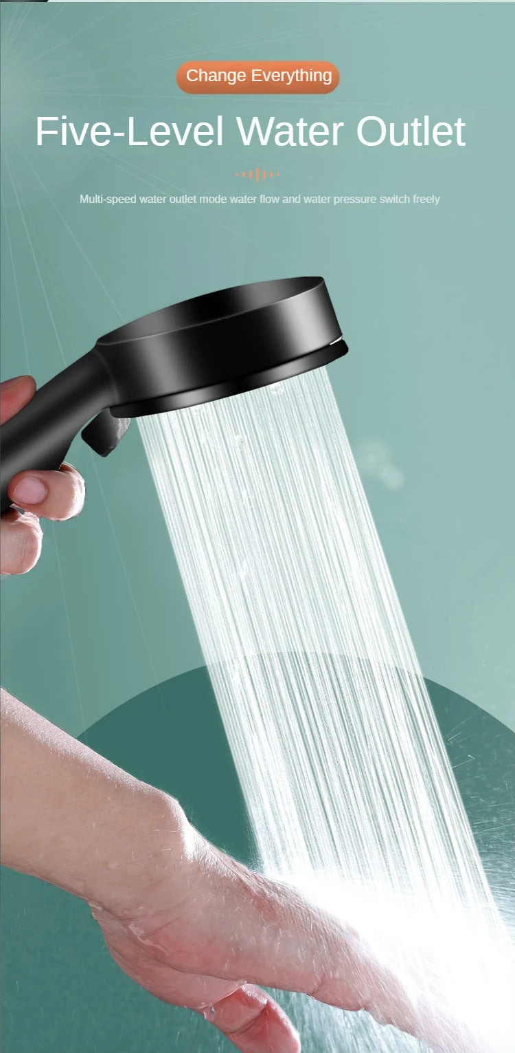5-Mode High-Pressure Water Saving Handheld Shower Head - 11