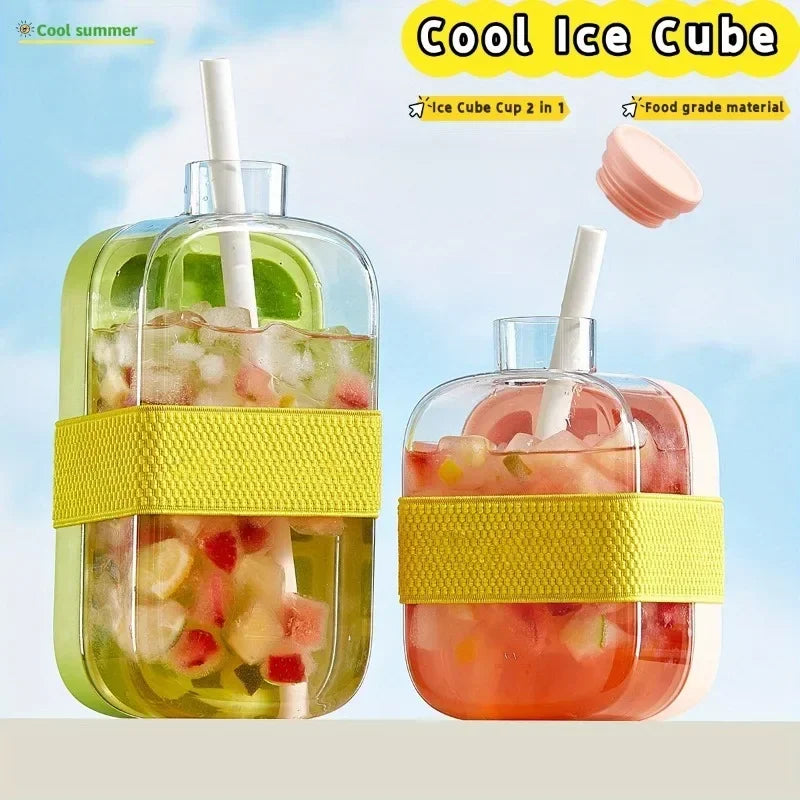 Portable Ice Cube Maker and Storage Bottle