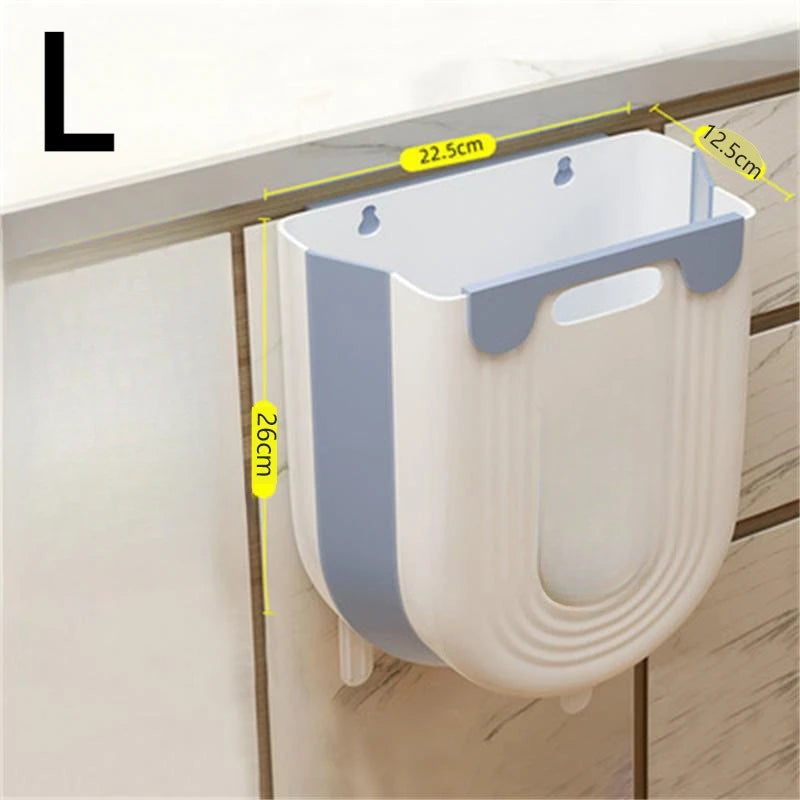 Wall Mounted Folding Trash Can for Kitchen and Bathroom - 13