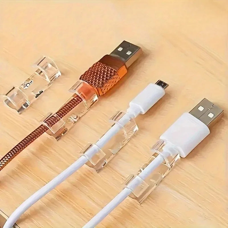 Self-Adhesive Cable Management Clips for Desk and Home - 2