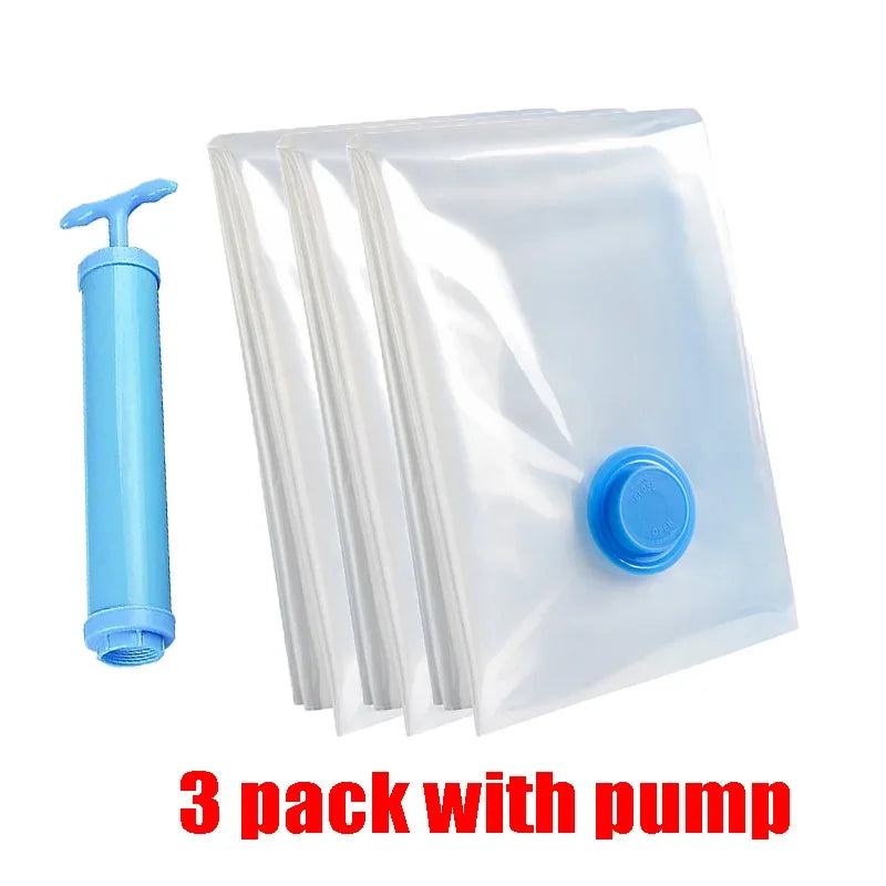 Vacuum Compression Storage Bags with Hand Pump