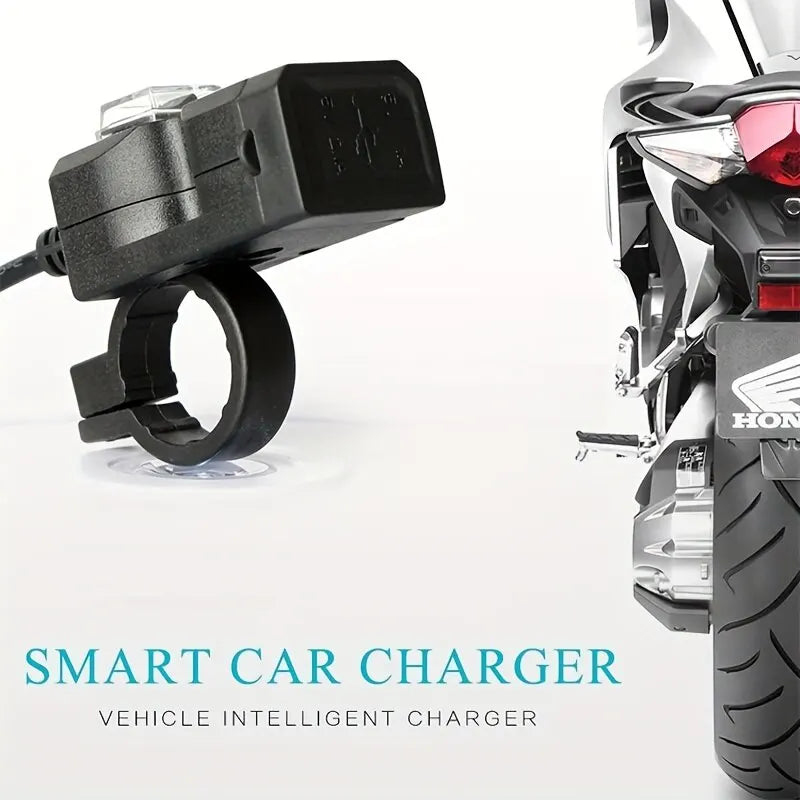 Dual USB Motorcycle Charger for Handlebars and Rearview Mirrors - 8