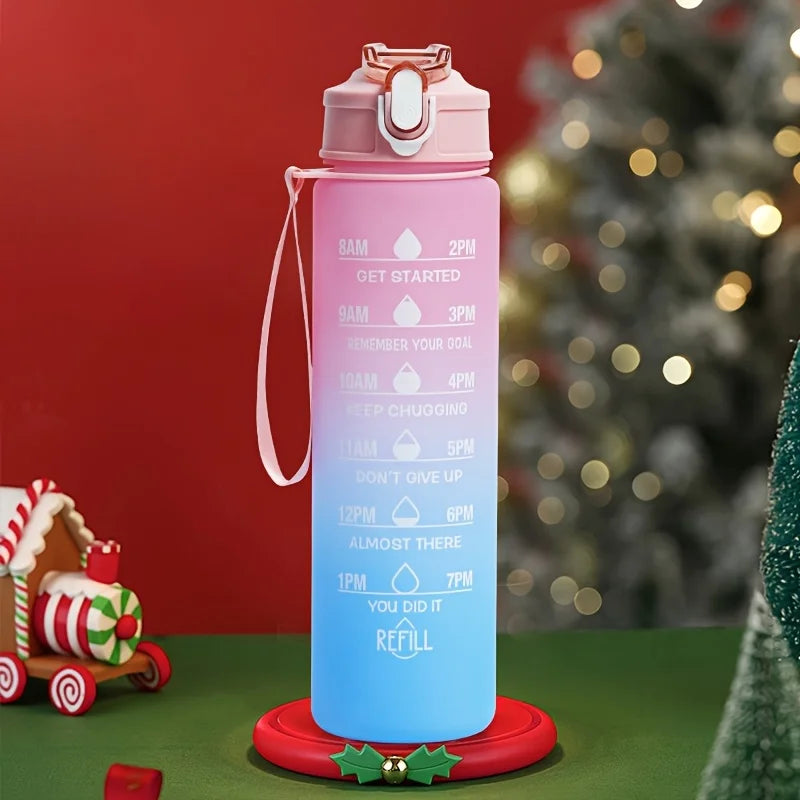 Motivational Leakproof Water Bottle with Time Marker - 27