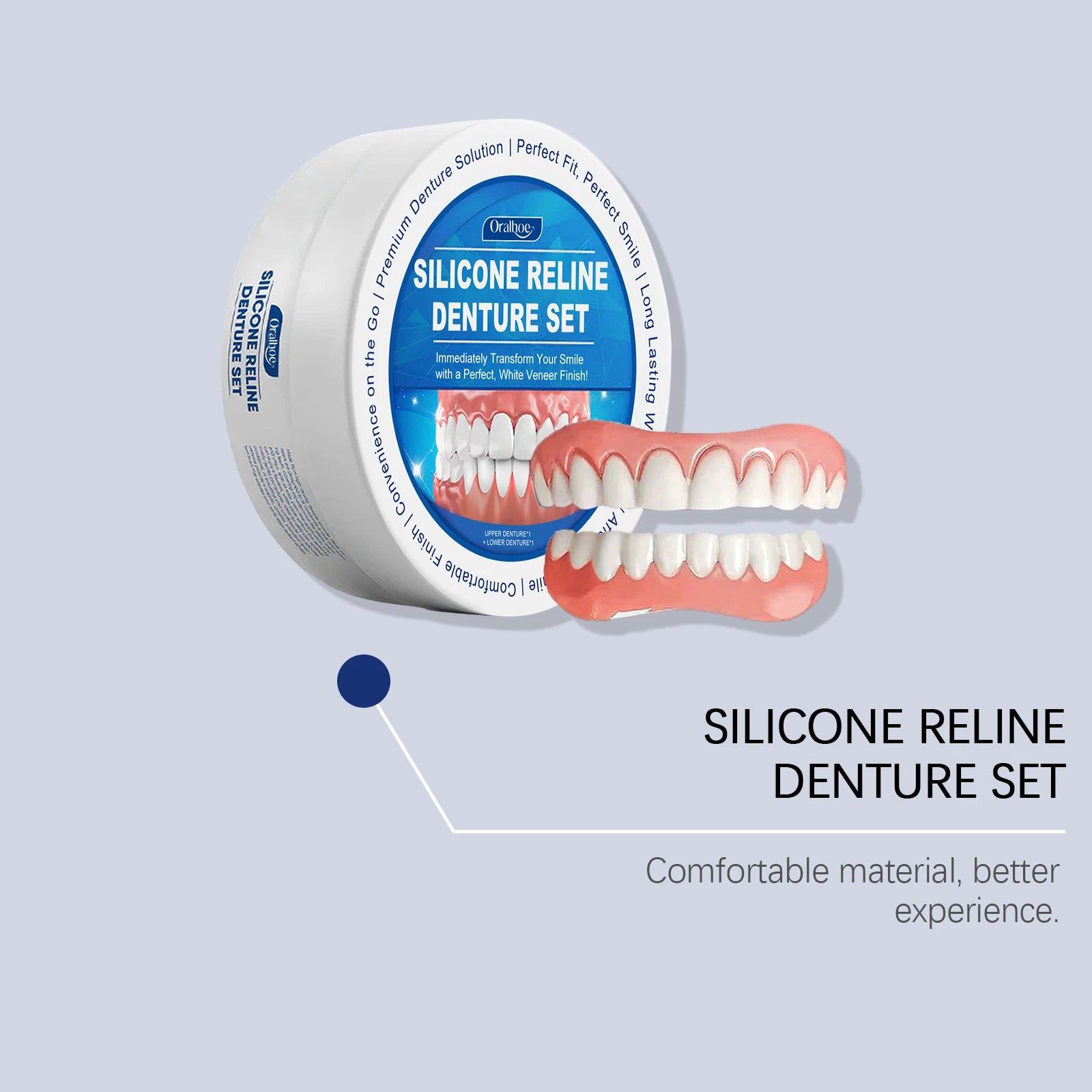 Flexible Silicone Denture Reline and Temporary Repair Kit - 18
