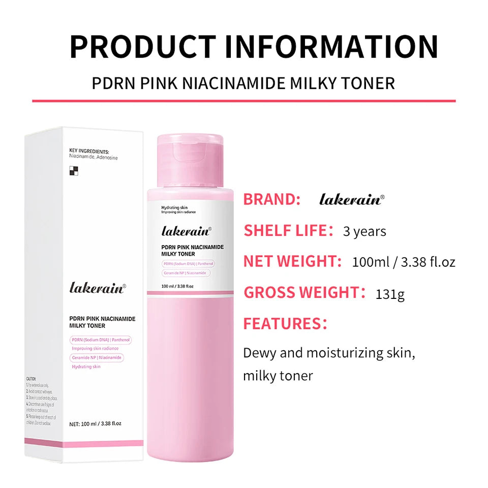 PDRN Niacinamide Milky Facial Toner for Hydrating Glowing Skin
